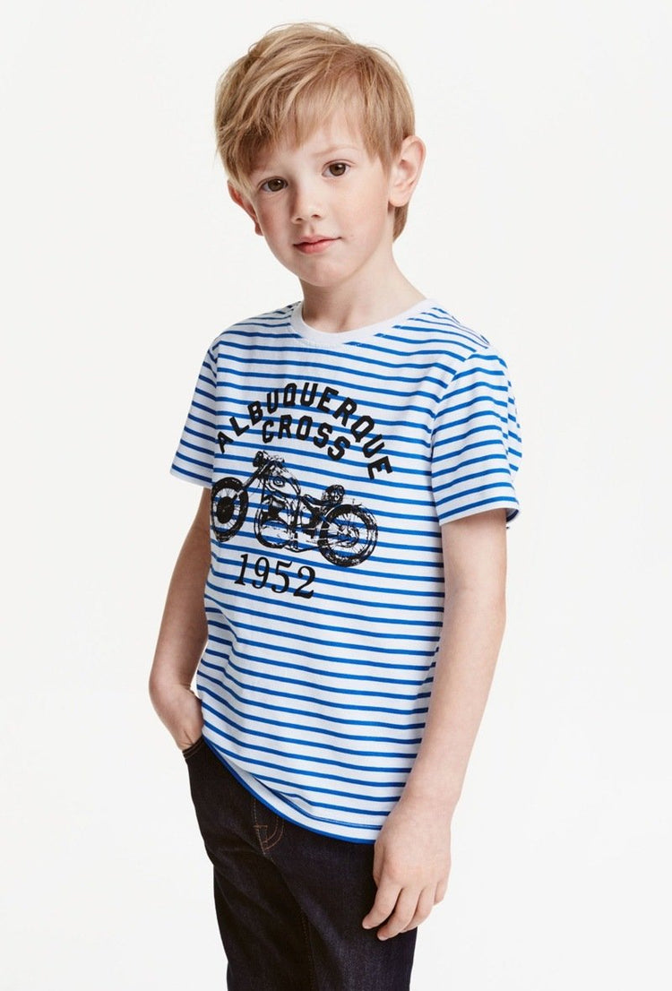 Boys Short Raglan Graphic Top